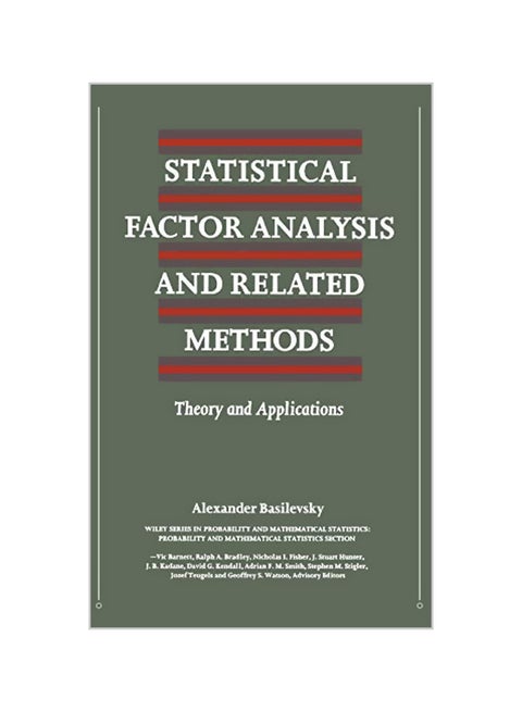 Statistical Factor Analysis and Related Methods: Theory and Applications Hardcover English by Alexander T. Basilevsky