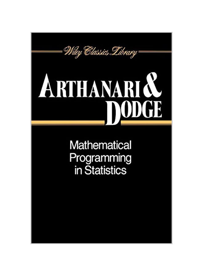 Mathematical Programming in Statistics Paperback English by T. S. Arthanari 