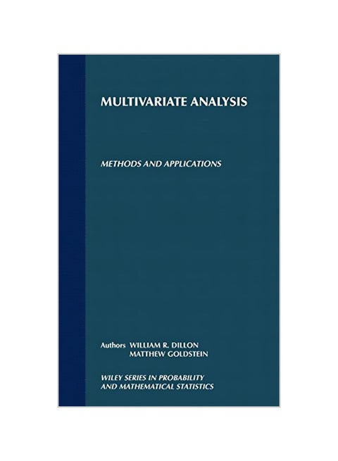Multivariate Analysis: Methods and Applications Hardcover English by William R. Dillon