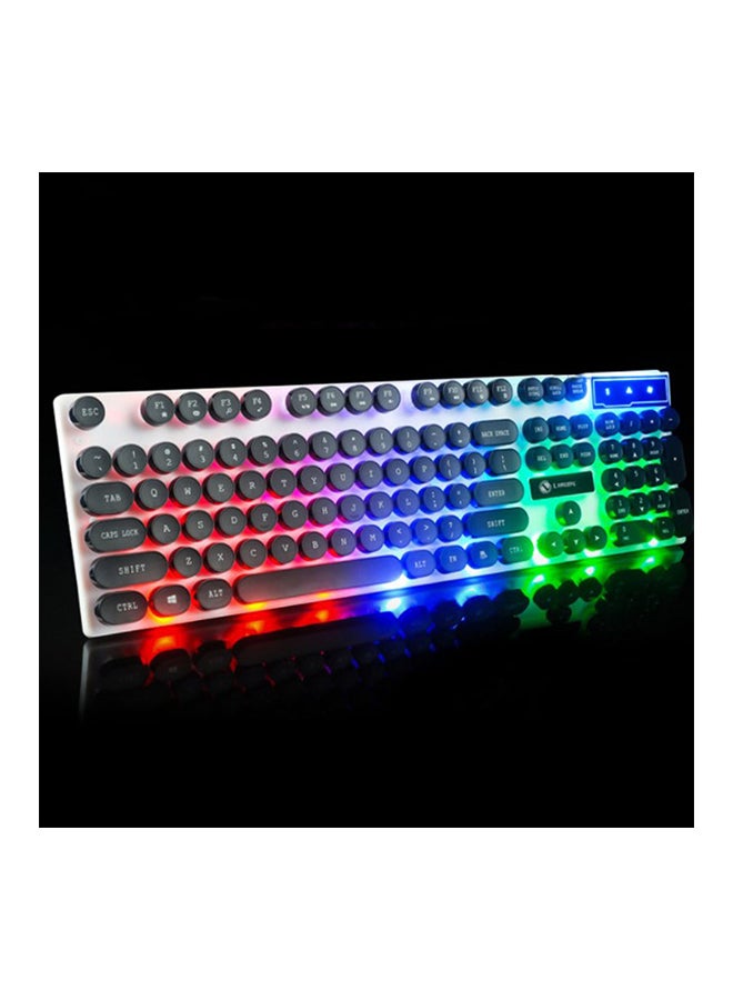 ماركة غير محددة 104 Key USB Backlight Punk Round Keycap Mechanical Wired Keyboard  - Image 2