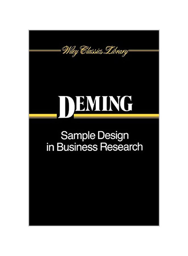 Sample Design in Business Research Paperback English by W. Edwards Deming 