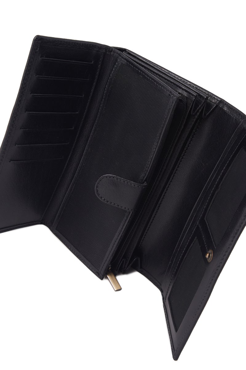 Alfa Leather Co. Large Flap Wallet Black  - Image 3
