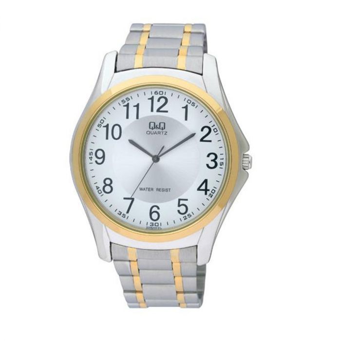 Q&Q Men's Metal Analog Wrist Watch Q206J404Y - 45 mm - Silver