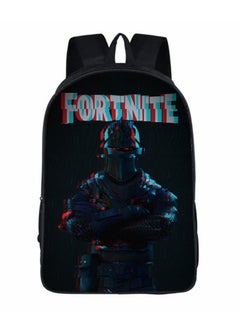 FORTNITE Cartoon Double Shoulder Backpack Black 