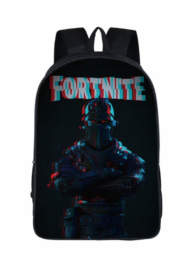 FORTNITE Cartoon Double Shoulder Backpack Black 