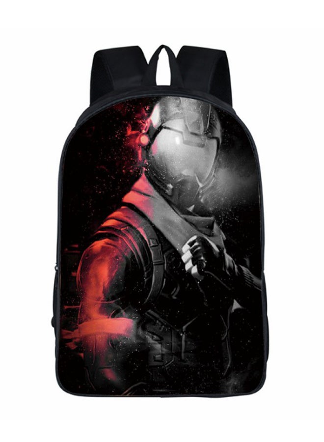 FORTNITE Cartoon Double Shoulder Backpack Black 