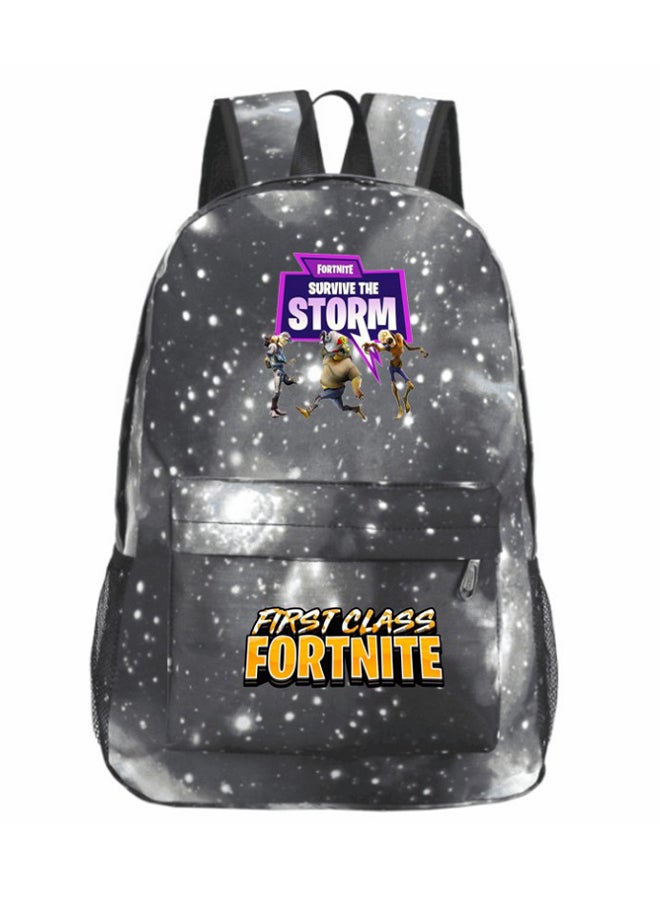 FORTNITE Casual Double Shoulder Bag Backpack Grey 