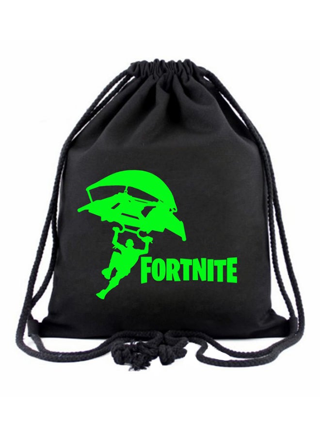 FORTNITE - Unique Ultralight Drawstring Luminous Backpack Black - Image 1