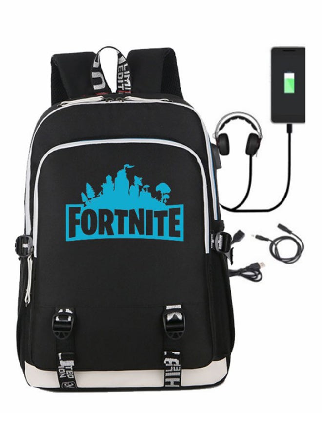 فورتنيت حقيبة ظهر لحمل اللاب توب مضادة للسرقة مع منفذ USB للشحن أسود - Image 1