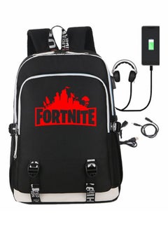 فورتنيت حقيبة ظهر لحمل اللاب توب مضادة للسرقة مع منفذ USB للشحن أسود  - Image 1