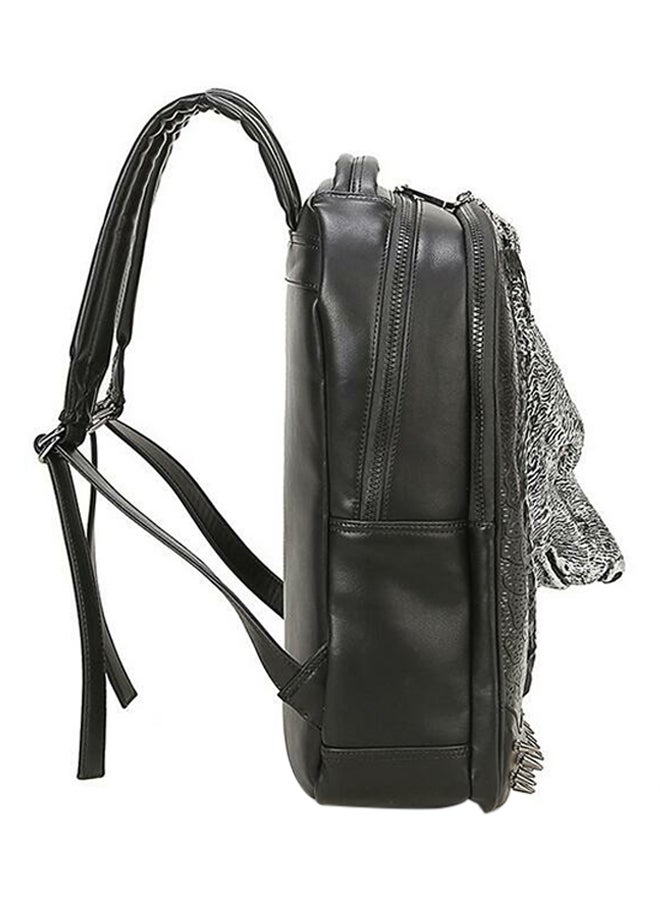 3D Wolf Head Shape Laptop Backpack Gold/Black - Image 2