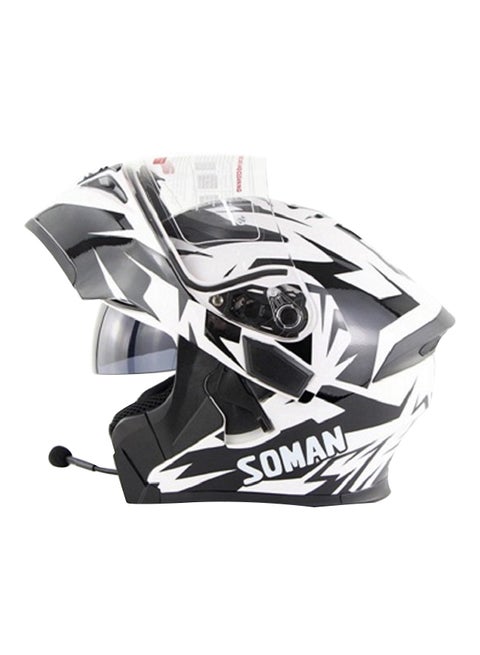 Open Face Motorcycle Helmet With Bluetooth Headset
