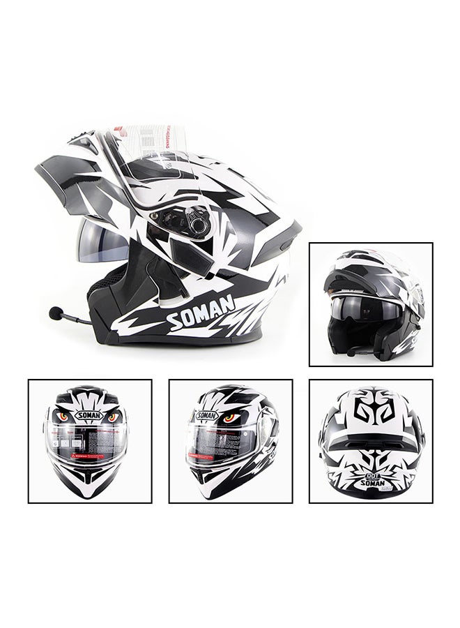 SOMAN - Open Face Motorcycle Helmet With Bluetooth Headset - Image 1