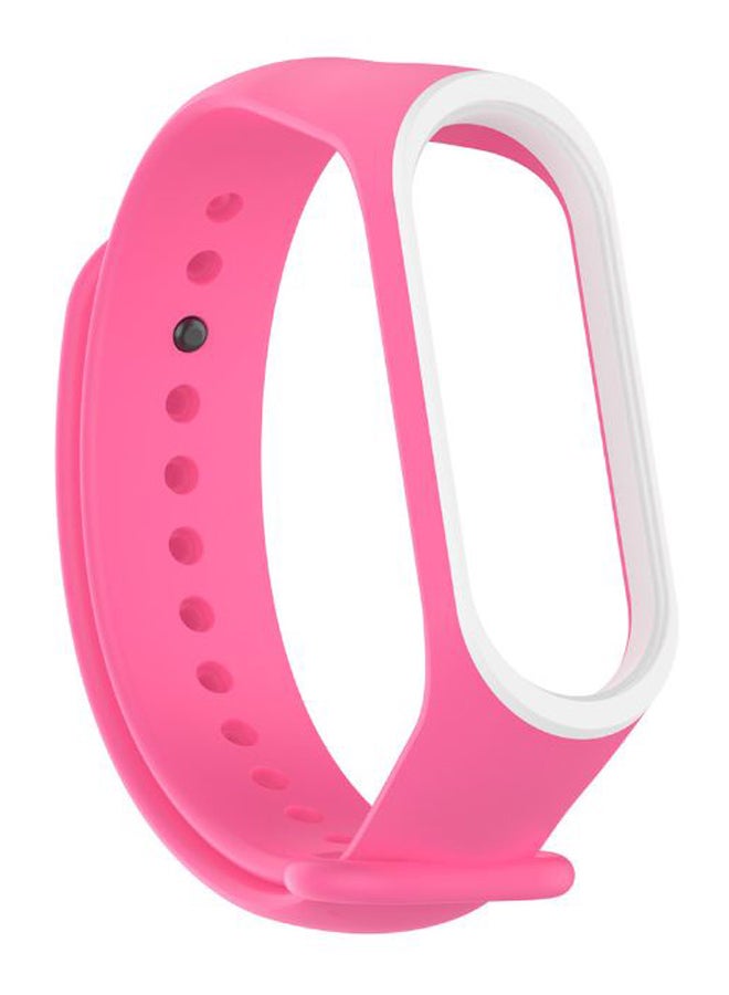 Replacement Wrist Band For Xiaomi Mi Band 3 8.58 x 0.63inch Pink/White - Image 1
