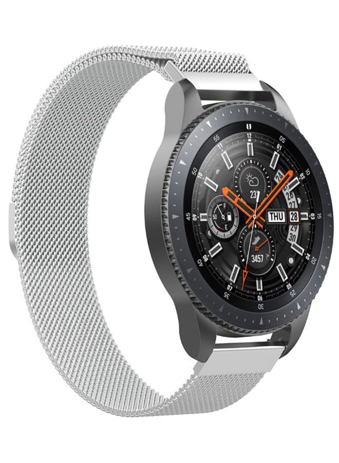 Smartwatch Replacement Band For Samsung Galaxy Watch 46mm Silver - Image 2