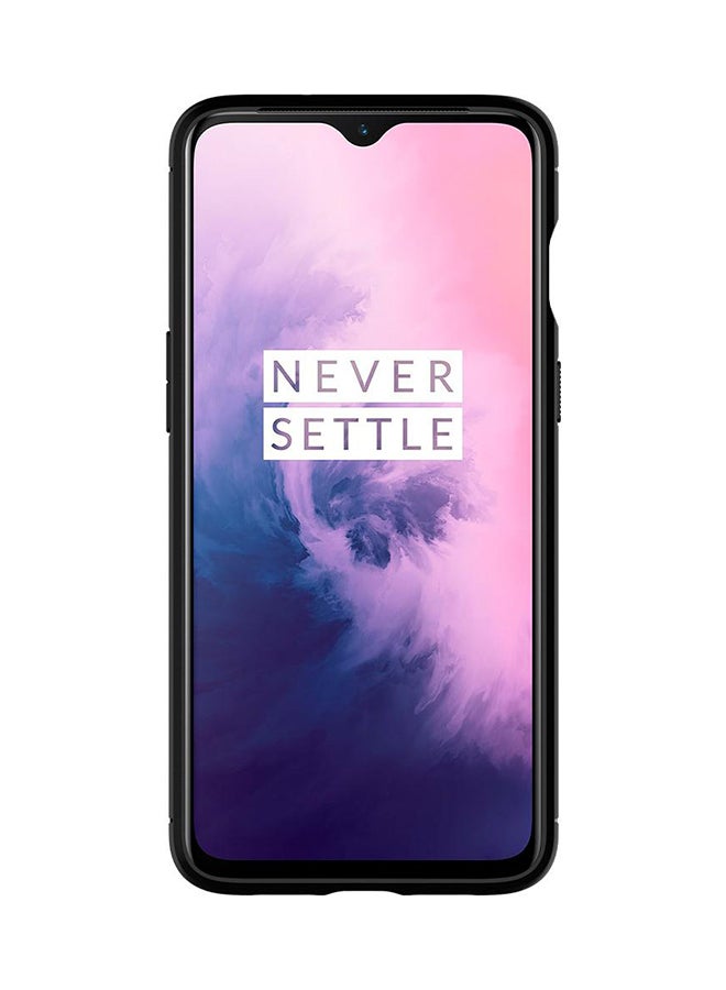 Spigen - Rugged Armor Snap Case Cover For OnePlus 7 Matte Black - Image 1