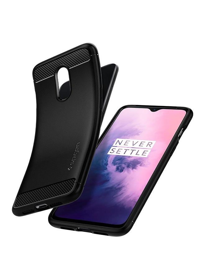 Spigen - Rugged Armor Snap Case Cover For OnePlus 7 Matte Black - Image 1