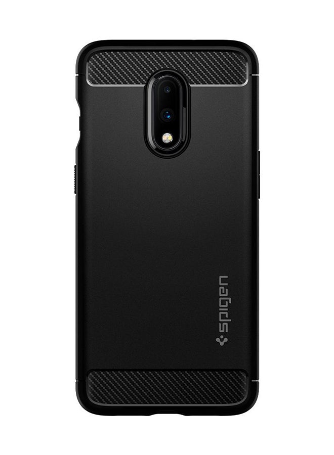 Spigen - Rugged Armor Snap Case Cover For OnePlus 7 Matte Black - Image 1