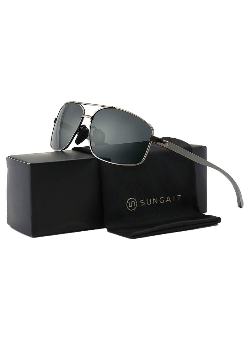 Polarized Rectangular Sunglasses - Lens Size: 42 mm - Image 2