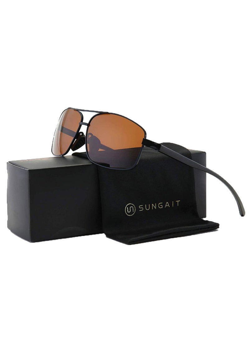 Polarized Rectangular Sunglasses - Lens Size: 42 mm - Image 2
