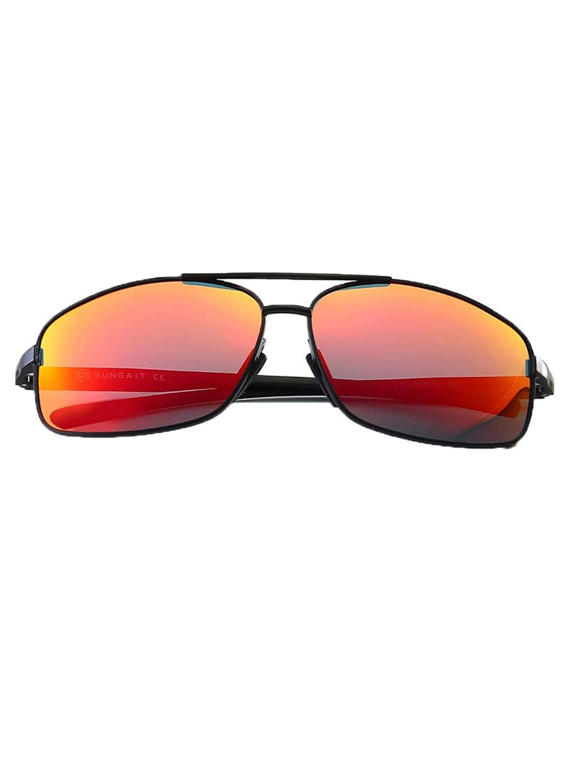 Polarized Rectangular Sunglasses - Lens Size: 42 mm - Image 1