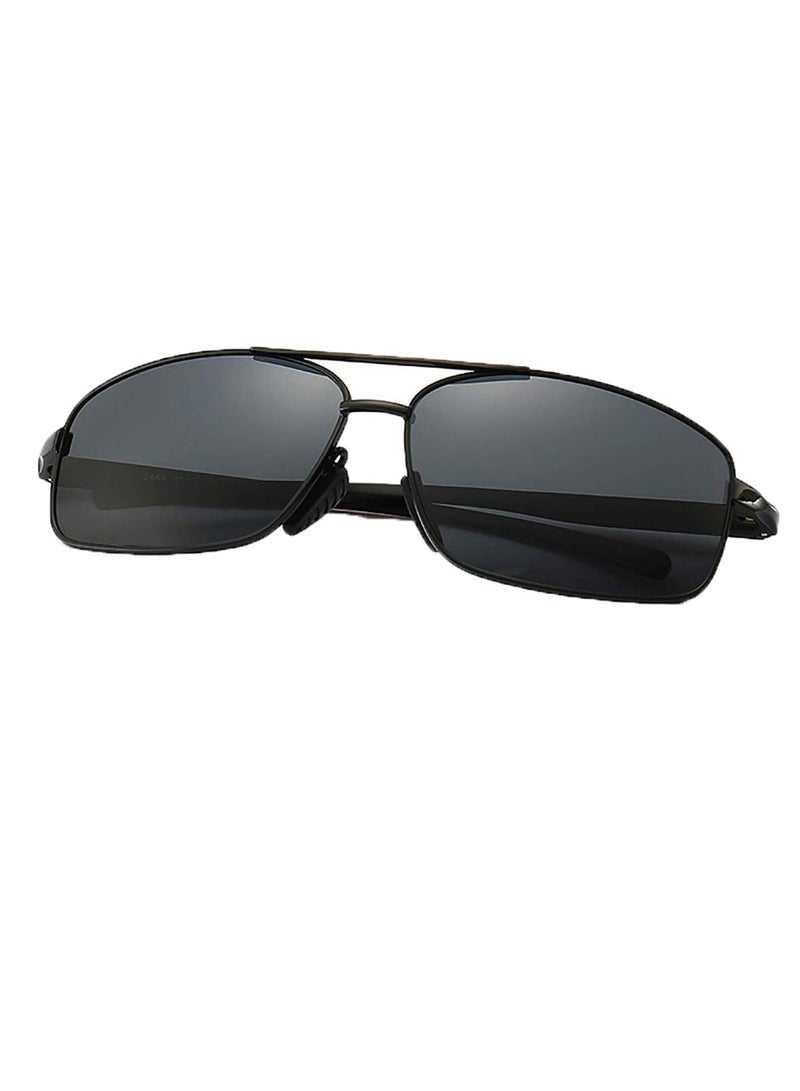 Polarized Rectangular Sunglasses - Lens Size: 42 mm