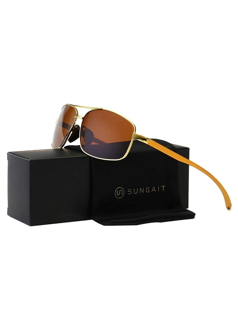 Polarized Rectangular Sunglasses - Lens Size: 42 mm - Image 2