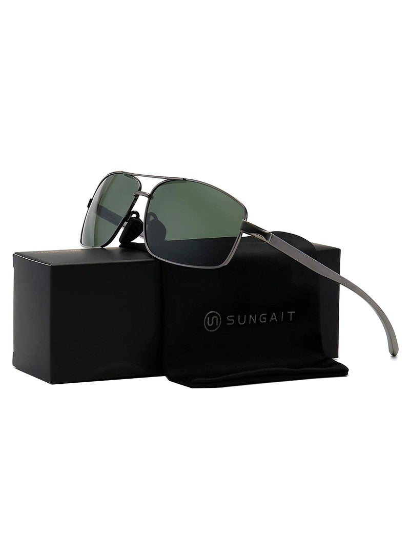 Polarized Rectangular Sunglasses - Lens Size: 42 mm - Image 2