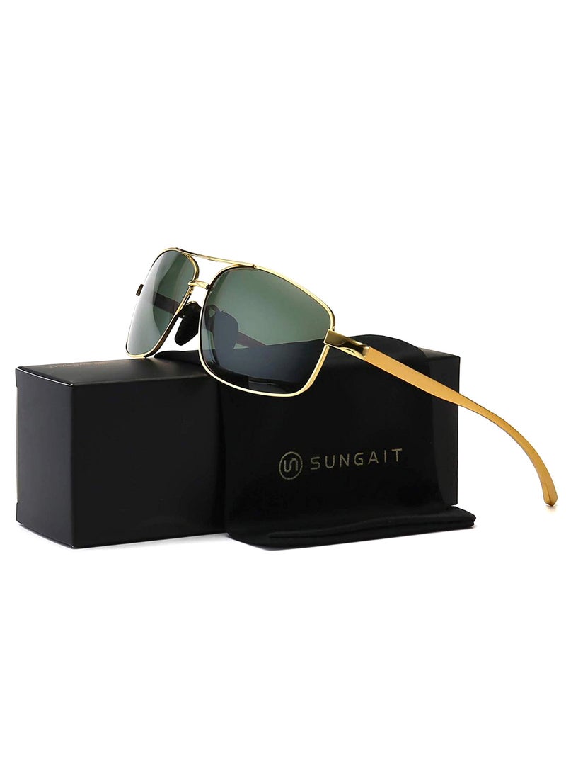 Polarized Rectangular Sunglasses - Lens Size: 42 mm - Image 2