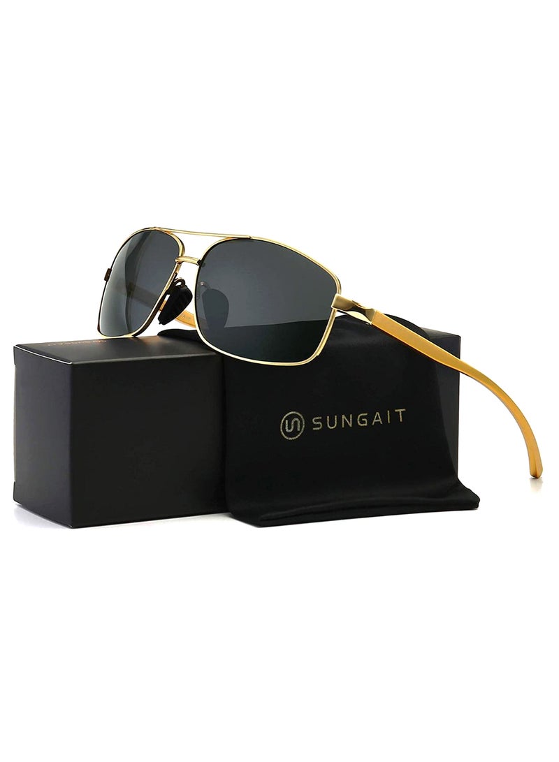 Polarized Rectangular Sunglasses - Lens Size: 42 mm - Image 2