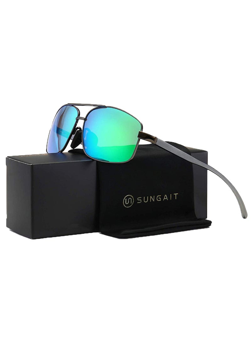Polarized Rectangular Sunglasses - Lens Size: 42 mm - Image 2