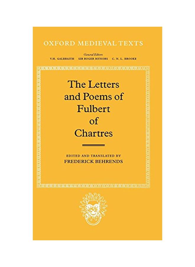 The Letters And Poems Of Fulbert Of Chartres hardcover english - 08 Jul 1976 