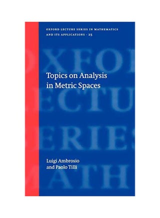 Topics On Analysis In Metric Spaces hardcover english - 26 February 2004 - v1562233644/N27299128A_1
