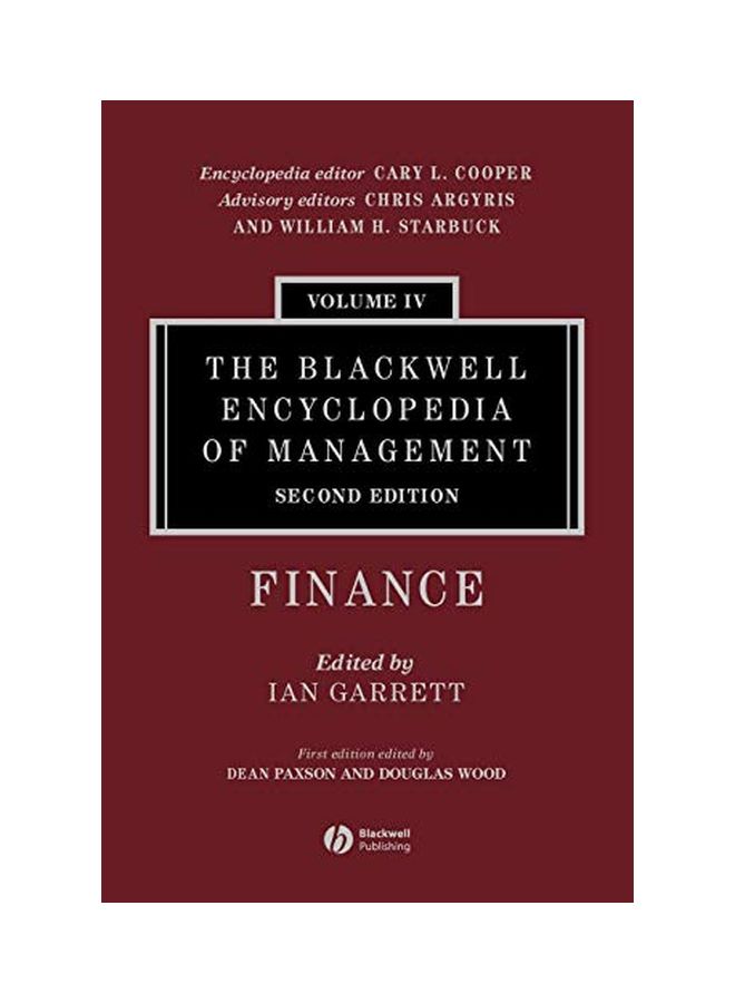 null - The Blackwell Encyclopedia of Management, Finance Hardcover English by Garrett, Ian - Image 1
