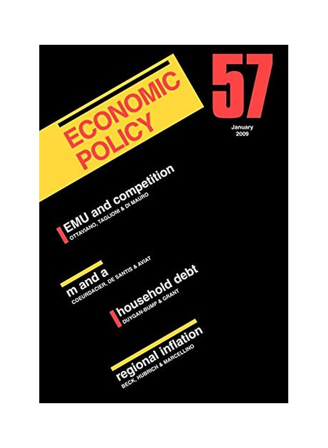 Economic Policy 57 Paperback English by Georges De Menil 