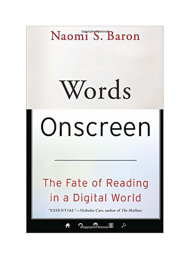 Words Onscreen: The Fate Of Reading In A Digital World paperback english - 10 November 2016 