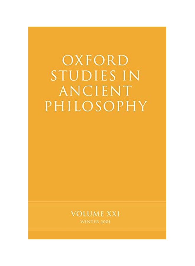 Oxford Studies In Ancient Philosophy: Volume XX, Summer 2001 paperback english - 10 January 2002