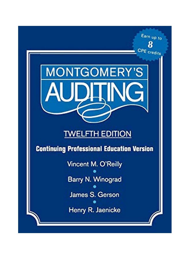 Montgomery Auditing: Continuing Professional Education paperback english - 13 August 1999 