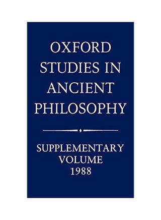Oxford Studies In Ancient Philosophy: Supplementary Volume, 1988 hardcover english - 5 January 1989 - v1562234043/N27194379A_1