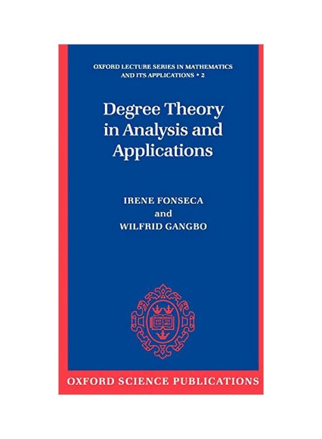 Degree Theory In Analysis And Applications hardcover english - 14 December 1995 