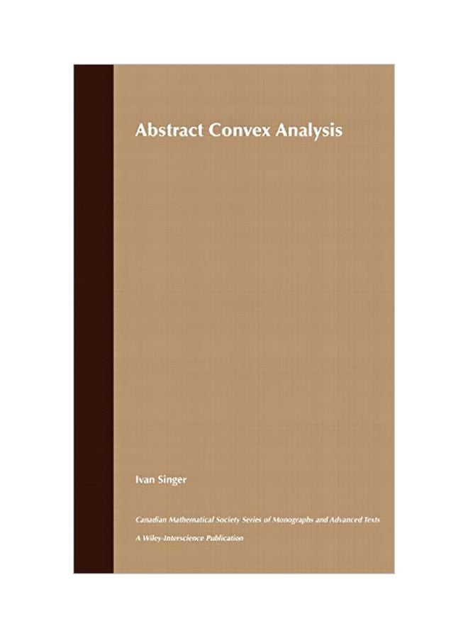 Abstract Convex Analysis hardcover english - 14 August 1997