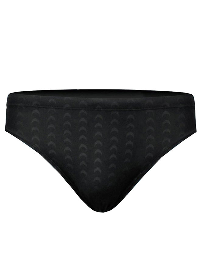 Printed Low Waist Swim Trunk Black  - Image 2