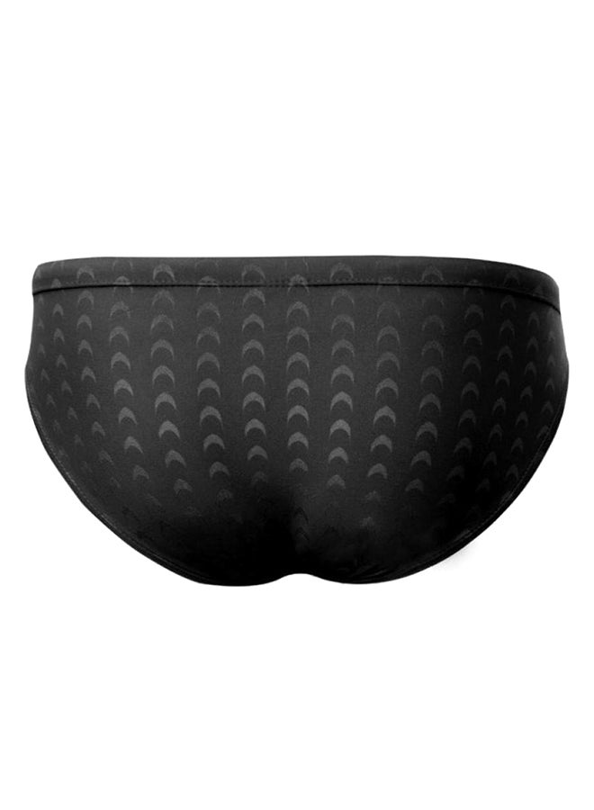 Printed Low Waist Swim Trunk Black  - Image 4