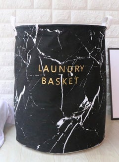 Home Concept Printed Laundry Storage Basket Black 40x40x46centimeter  - Image 2