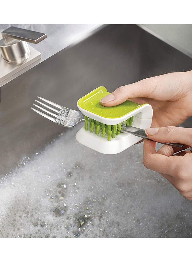 Joseph Joseph Cutlery Cleaning Brush Green/White 5x8x9cm  - Image 2