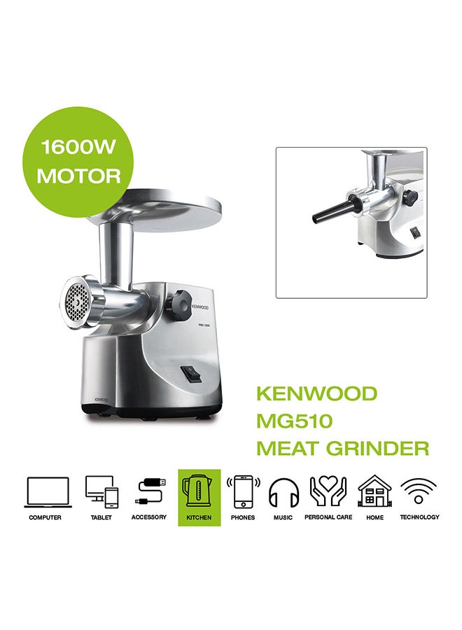 KENWOOD Meat Grinder 1600W 1.0 L YTRE987764 Silver/Grey  - Image 2