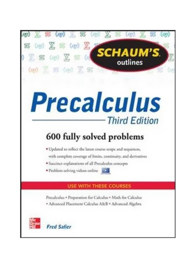Schaum's Outlines Precalculus: 600 Fully Solved Problems paperback english - 18 January 2013