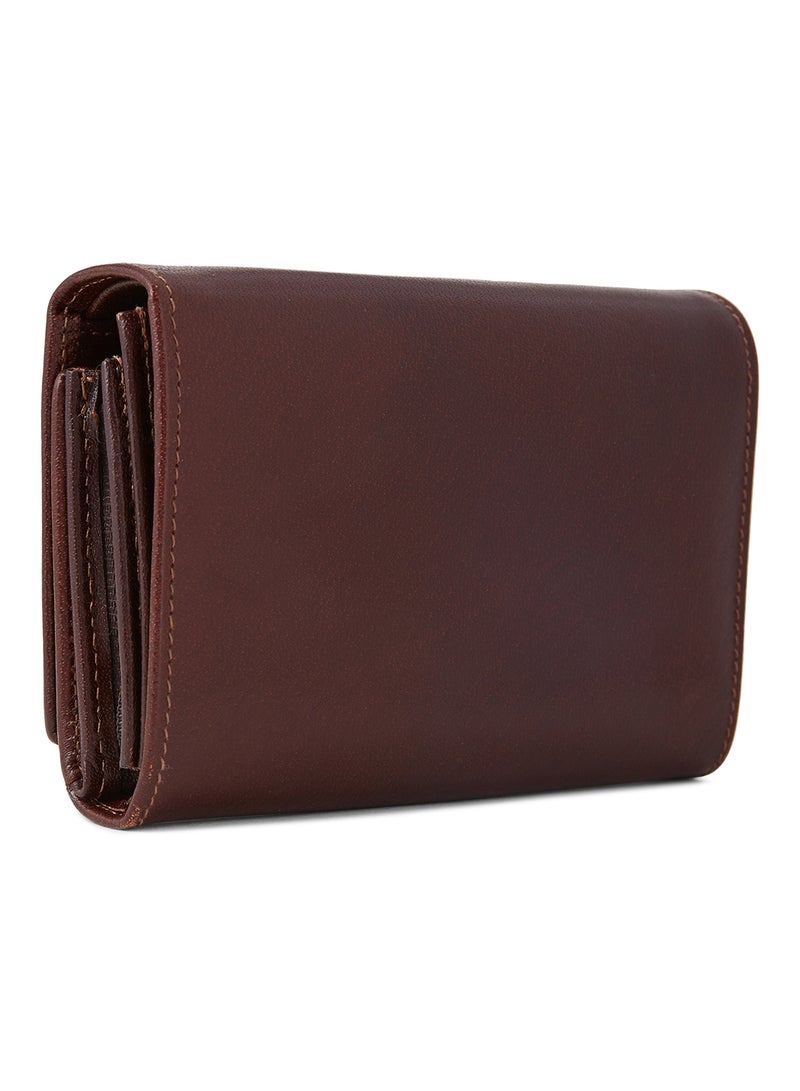 Alfa Leather Co. Small Flap Wallet Brown  - Image 2