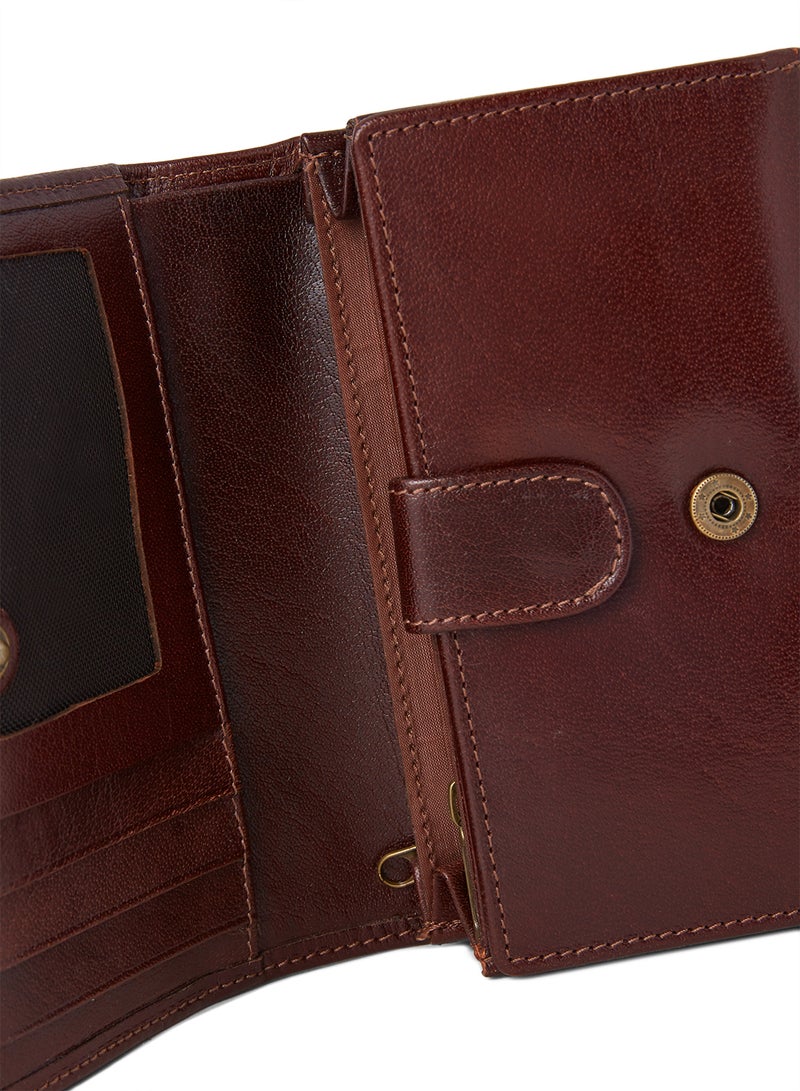 Alfa Leather Co. Small Flap Wallet Brown  - Image 3