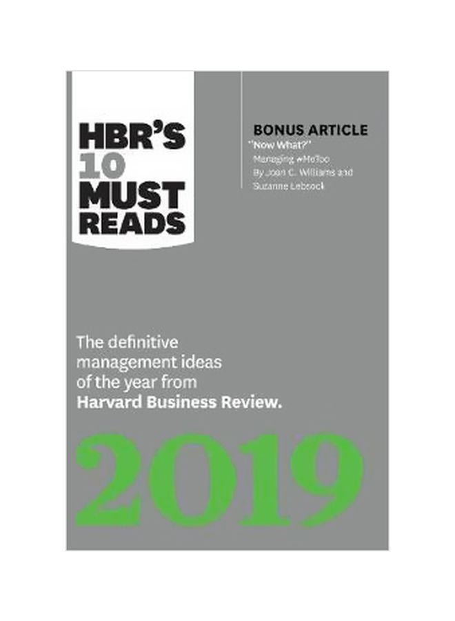 HBR's 10 Must Reads 2019: The Definitive Management Ideas Of The Year From Harvard Business Review paperback english - 22 November 2018 